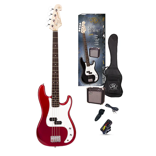 SX 4/4 Bass Guitar Pack with SX Amp - Image 3
