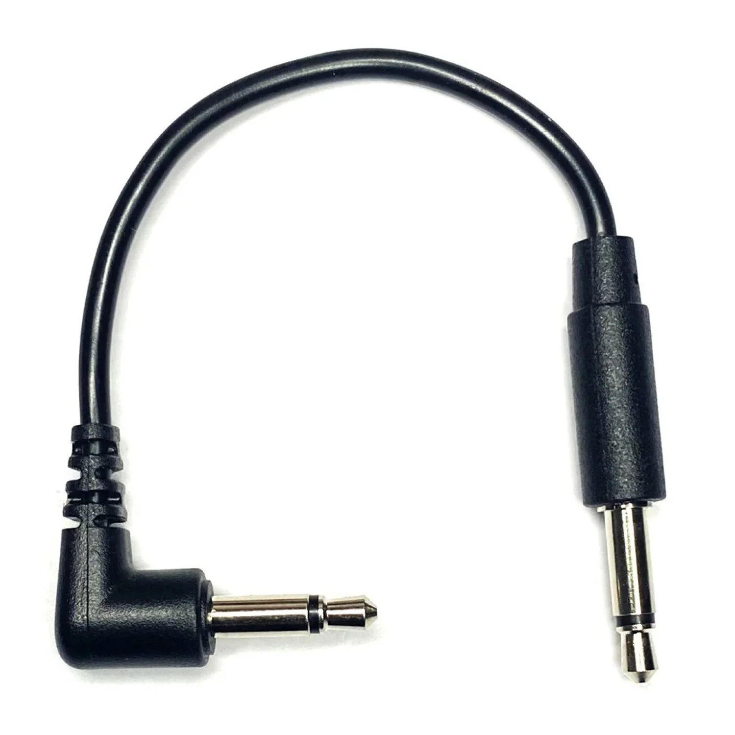 Tendrils Right Angled to Straight Eurorack Cables 10cm (Black) 6pk