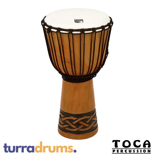 Toca Origins Series 10" Rope-Tuned Wooden Djembe - Image 3