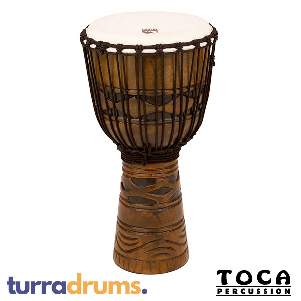 Toca Origins Series 12" Rope-Tuned Wooden Djembe - Image 3