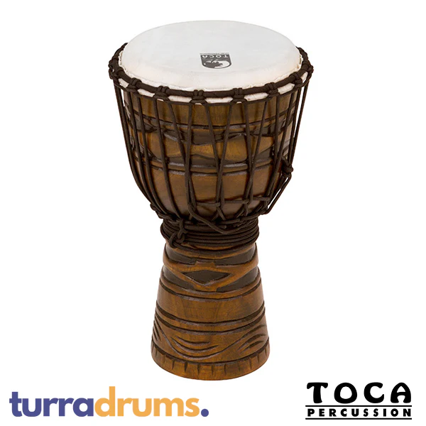 Toca Origins Series 8" Rope-Tuned Wooden Djembe - Image 3